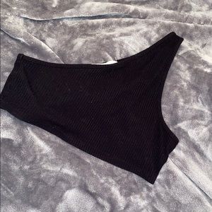 LF one shoulder crop top